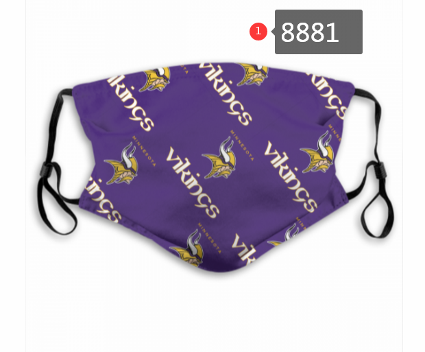 Minnesota Vikings #6 Dust mask with filter->nfl dust mask->Sports Accessory